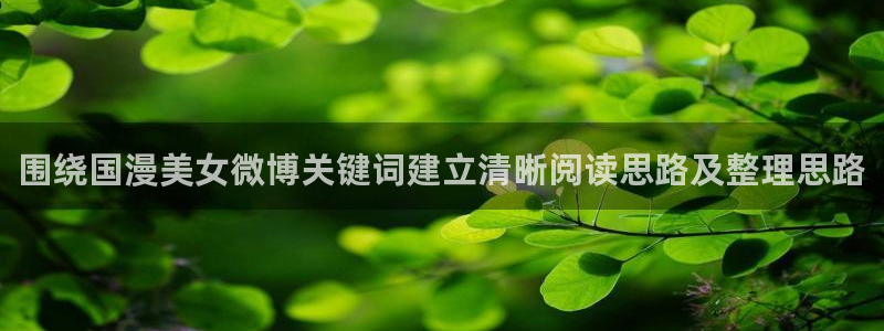 韩漫漫画最新章节:围绕国漫美女微博关键词建立清晰阅读思路及整理思路配图